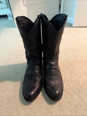 Tecovas Black Leather Cowboy Boots